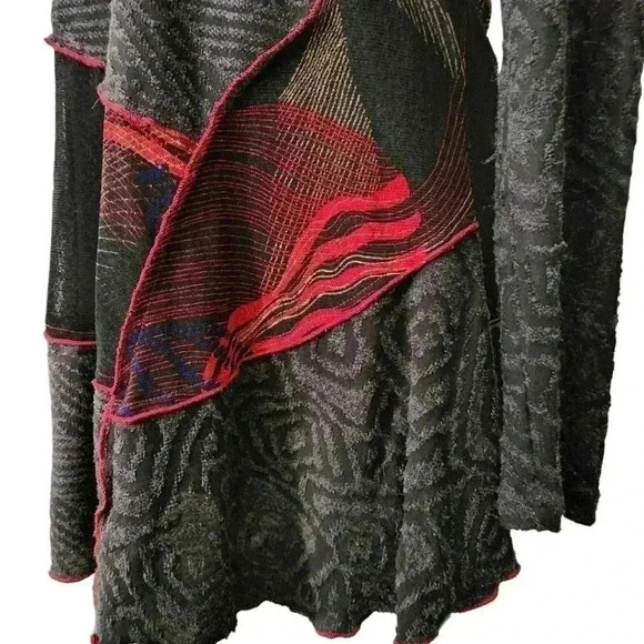 Minkas Stevie Nicks Women L Boho Witchy Sheer Patchwork Blouse - Picture 5 of 12